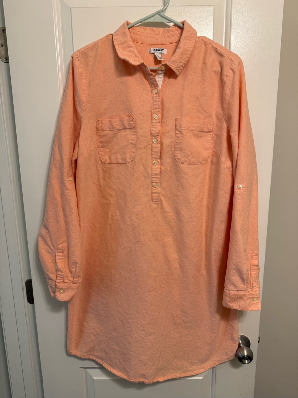 Old Navy Light Orange Oxford Shirtdress